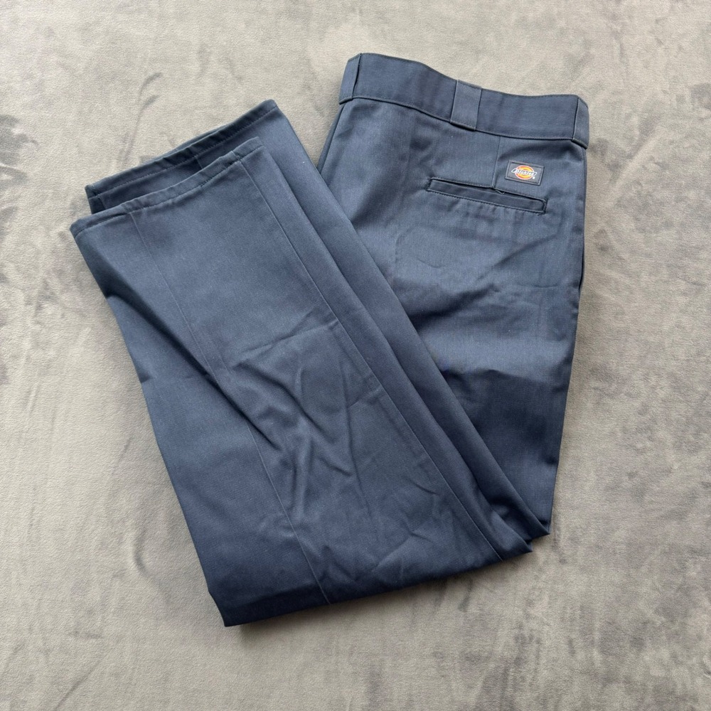 Dickies 874 Original Fit Work Pants Navy Blue 44 x 37 Unhemmed 874NV Mens